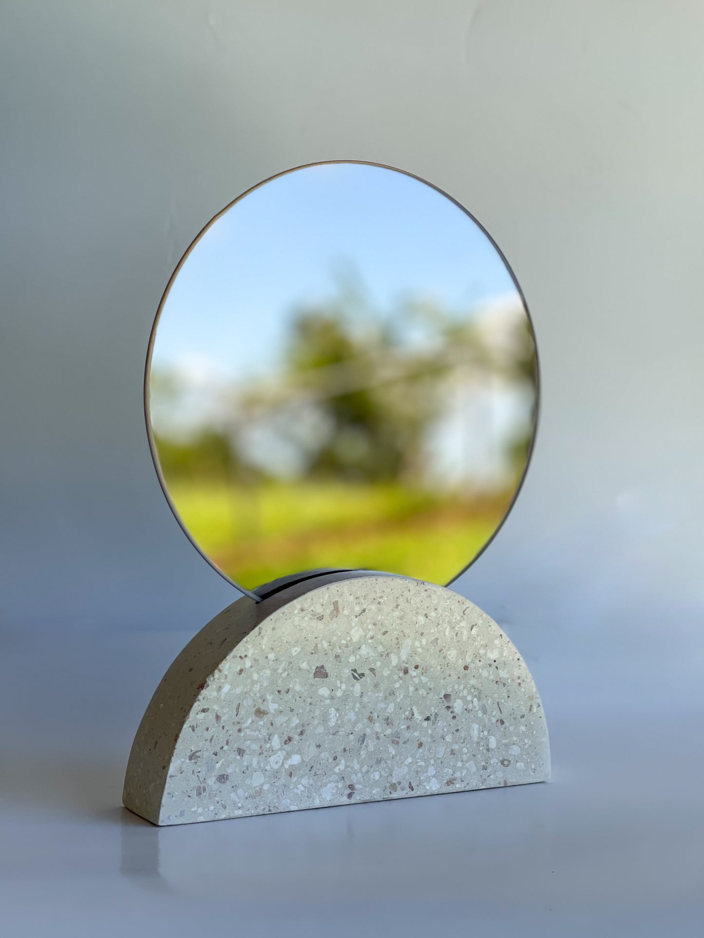 Halfmoon Tabletop Mirror